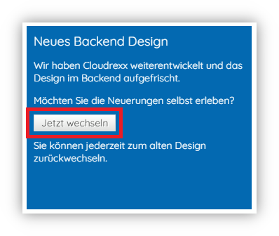 GUI-Wechsel "altes" Backend